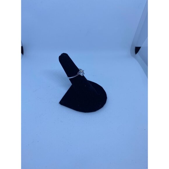 18k White Gold Plated CZ Womens 2.35ct Round Solitaire Engagement Ring Size 5‎ - Picture 7 of 10